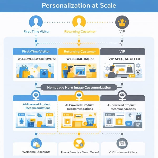 An illustrated customer journey map showing how pe
