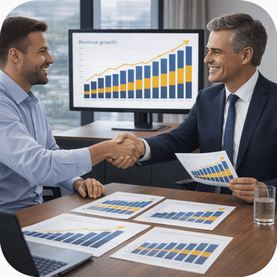 Business owner shaking hands with an executive adv (1)