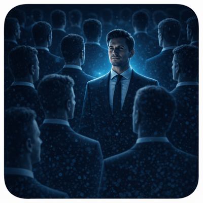 Create an image of a leader standing out from othe (1)