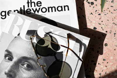 Abstract data visualization of a global eCommerce ecosystem Thousands of glowing nodes in warm oranges purples and teals represent sellers buyers and-1